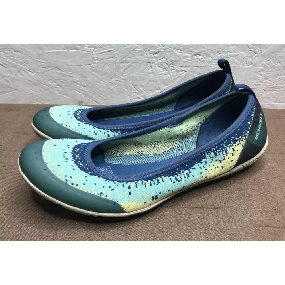 Merrell Blue and Green Flats with Ombré Design